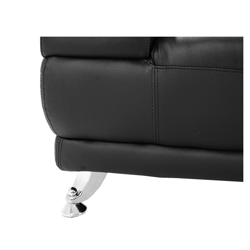 Jedda Black Leather Sofa El Dorado Furniture