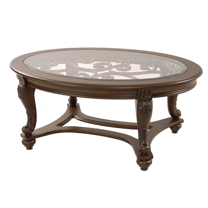 Norcastle Oval Coffee Table El Dorado Furniture Norcastle Oval Coffee Table Main Image 1 Of 5 Images