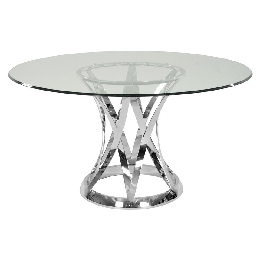 Janet Clear Round Dining Table El Dorado Furniture Janet Clear Round Dining Table Main Image 1 Of 2 Images