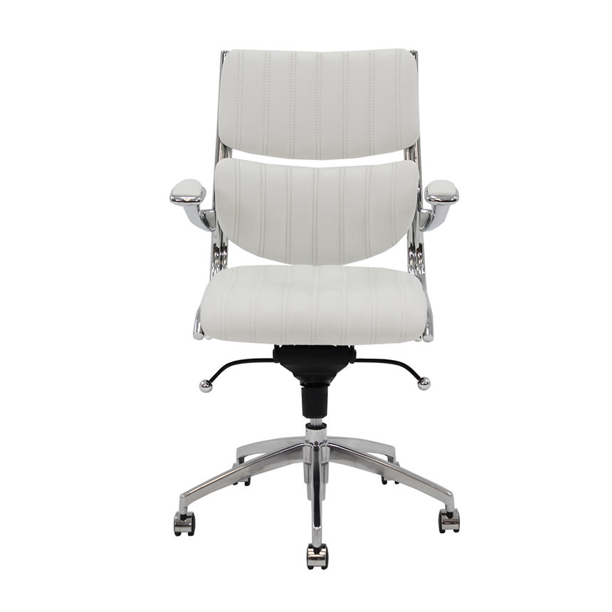 Bell White Low Back Desk Chair El Dorado Furniture Bell White Low Back Desk Chair Alternate Image 2 Of 7 Images