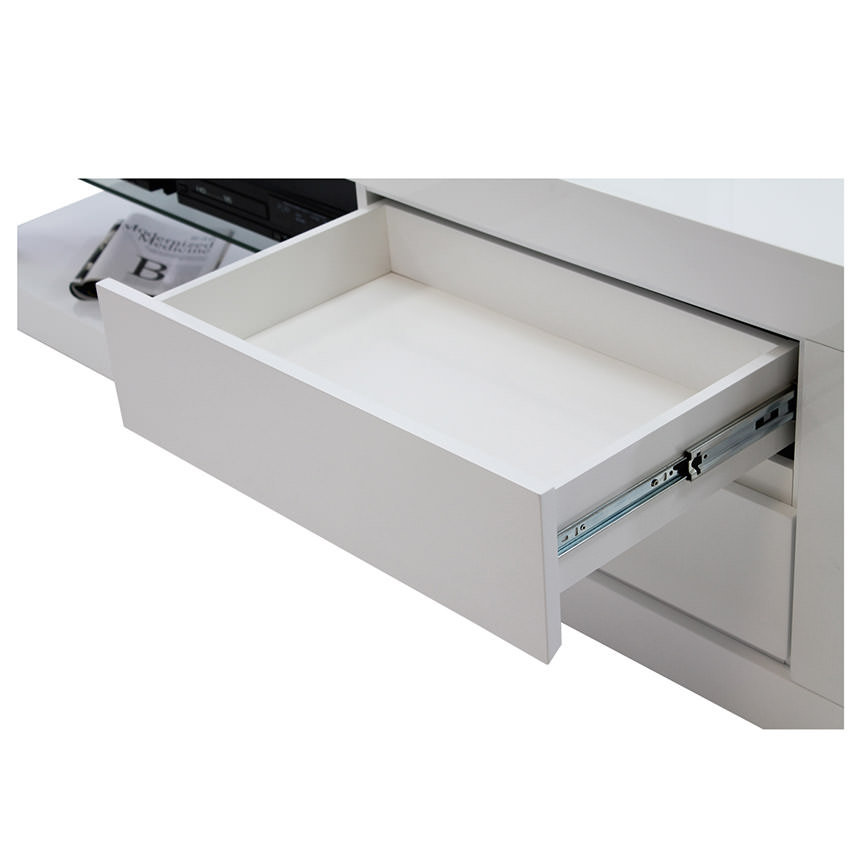 Max White TV Stand El Dorado Furniture