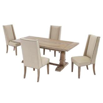 Hudson Cream 5 Piece Formal Dining Set Hudson Cream 5 Piece Formal Dining Set