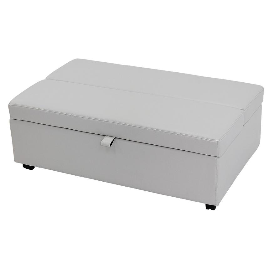 Pressley White Twin Ottoman Bed w/Casters El Dorado Furniture