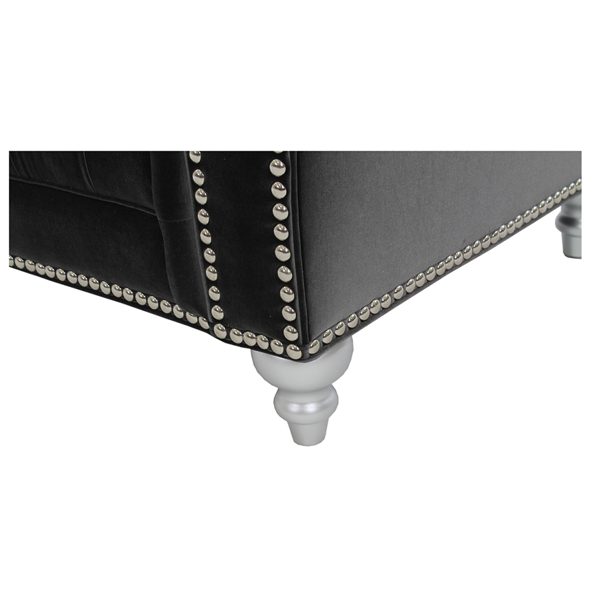 Laura Dark Gray Loveseat El Dorado Furniture