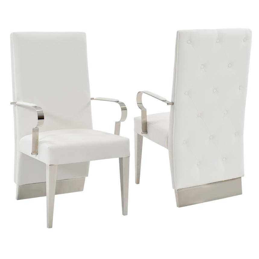 Ulysis White Arm Chair El Dorado Furniture