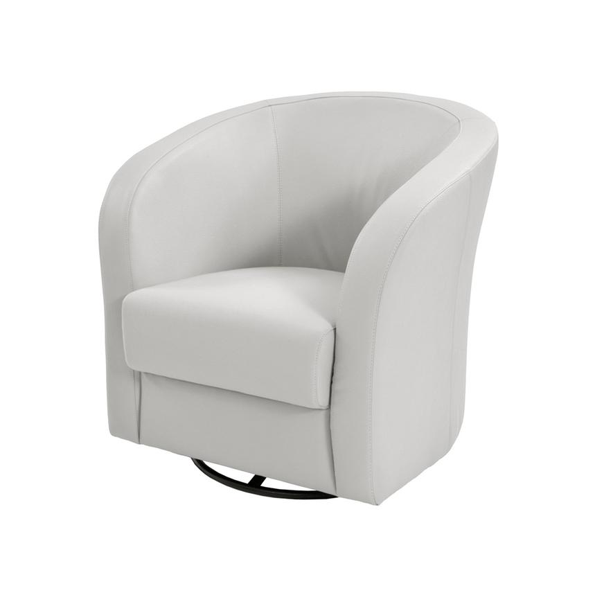 Delia White Swivel Accent Chair El Dorado Furniture Delia White Swivel Accent Chair Main Image 1 Of 6 Images