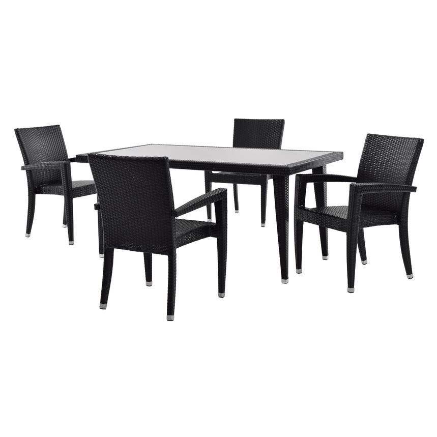 Neilina Black 5-Piece Patio Set | El Dorado Furniture