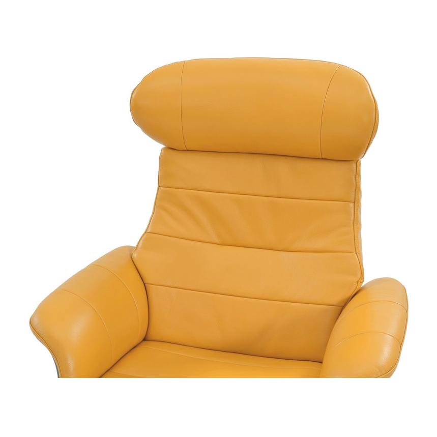 Enzo Yellow Leather Swivel Chair El Dorado Furniture