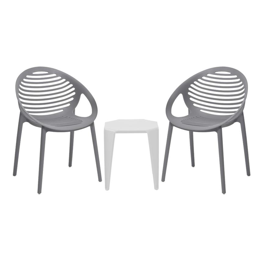 Positano Naples Gray 3 Piece Patio Set El Dorado Furniture Positano Naples Gray 3 Piece Patio Set Main Image 1 Of 9 Images
