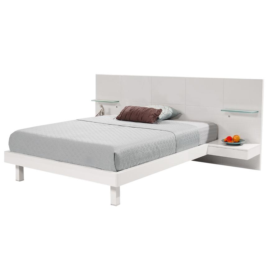 Chico White King Platform Bed w/Nightstands El Dorado Furniture