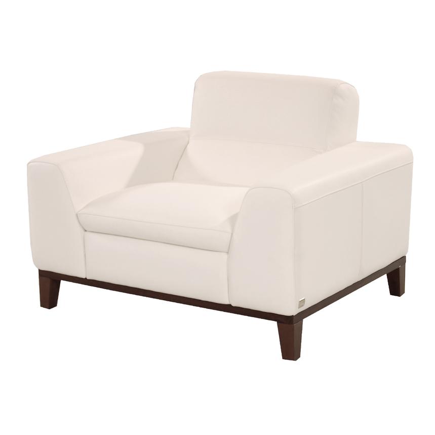 Milani White Leather Chair  main image, 1 of 8 images.