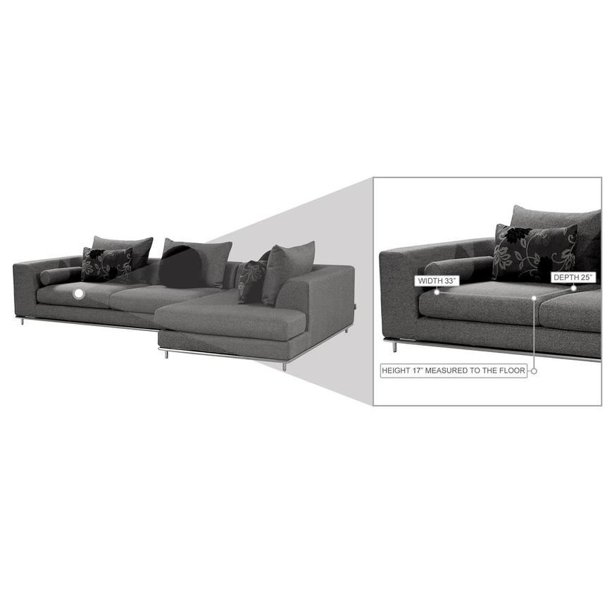 Henna 2-Piece Sectional Sofa w/Right Chaise  alternate image, 7 of 9 images.