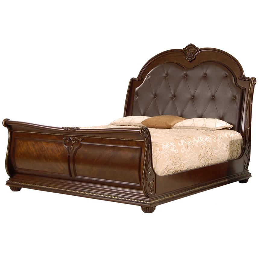 Coventry Tobacco Queen Sleigh Bed  main image, 1 of 6 images.