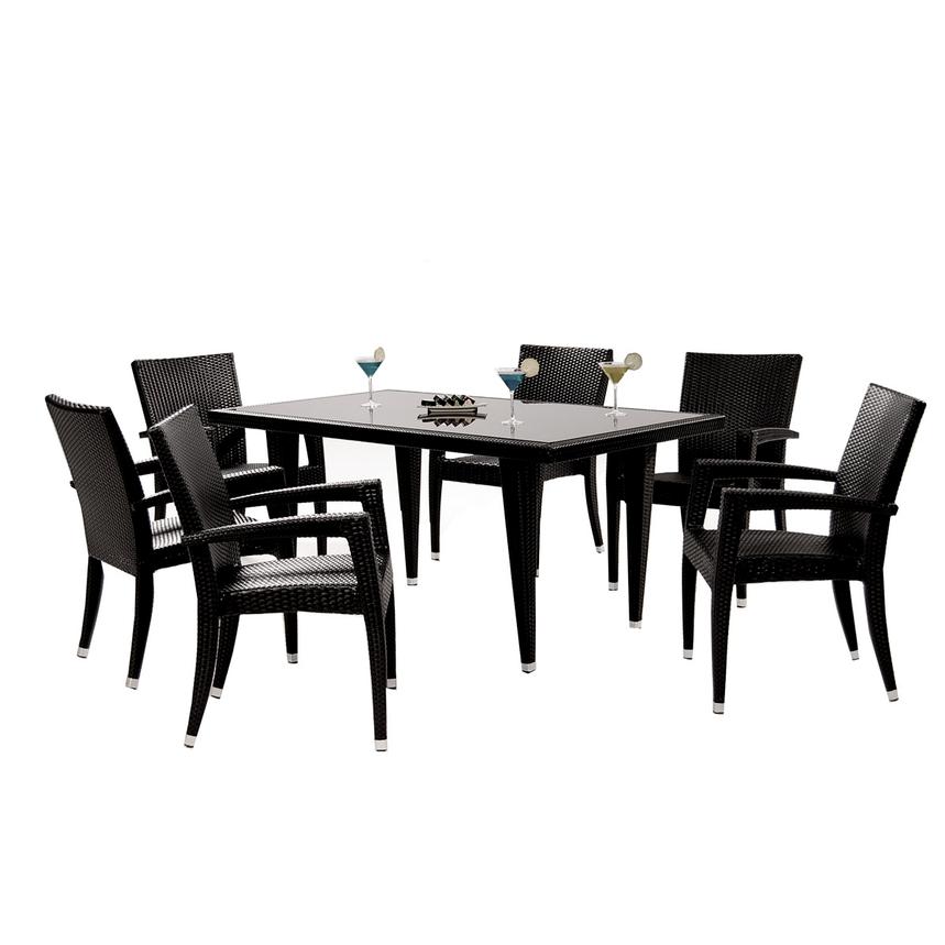 Neilina Black 7-Piece Patio Set  main image, 1 of 10 images.