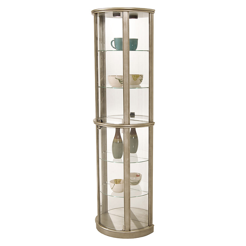 Parrish Half Round Curio El Dorado Furniture