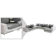 Hanna Sectional Sofa w/Right Chaise  alternate image, 9 of 9 images.