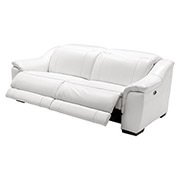Davis White Power Motion Leather Sofa | El Dorado Furniture