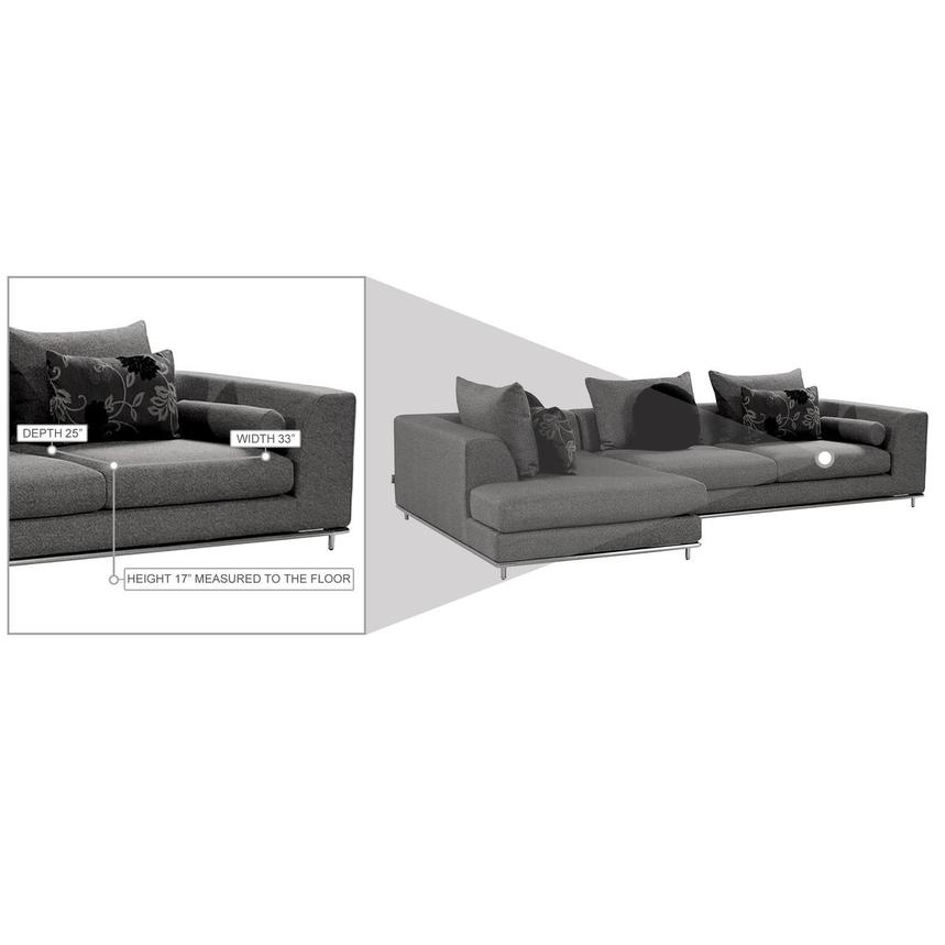 Henna 2-Piece Sectional Sofa w/Left Chaise  alternate image, 7 of 9 images.