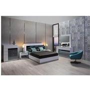 Manhattan White Mirrored King Platform Bed  alternate image, 2 of 4 images.