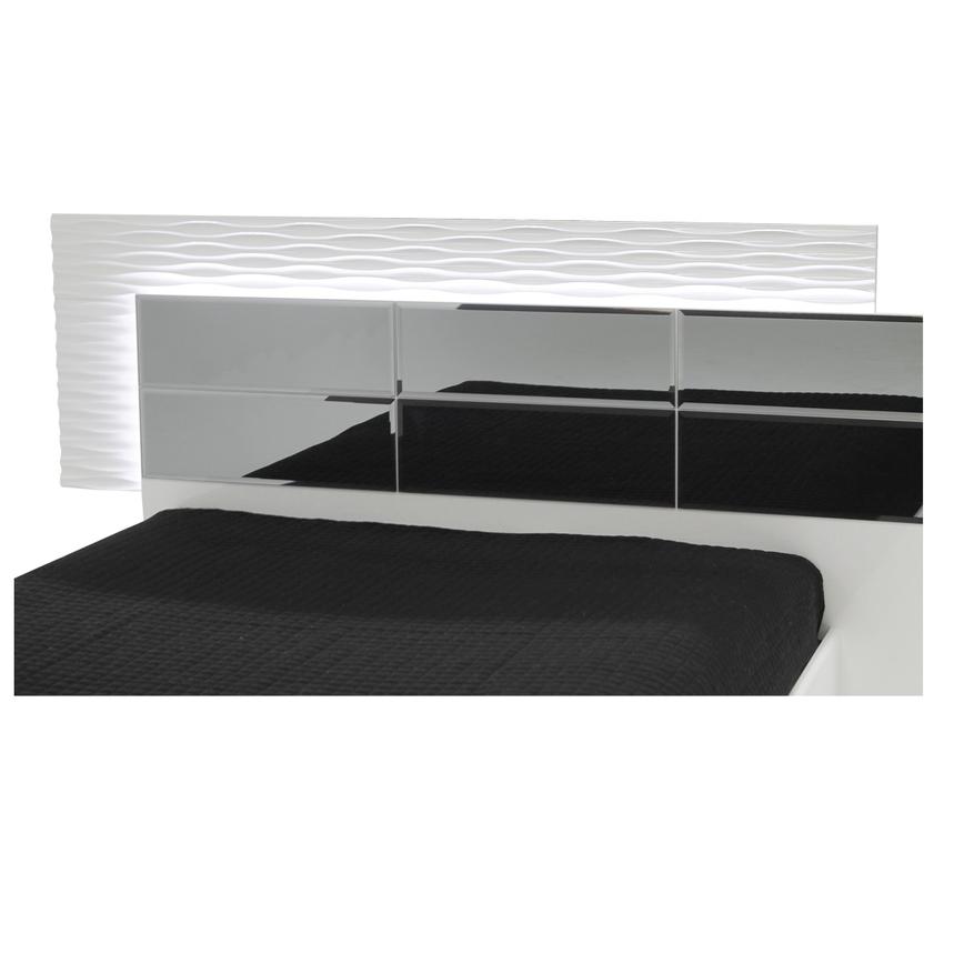 Manhattan White Mirrored King Platform Bed  alternate image, 4 of 4 images.