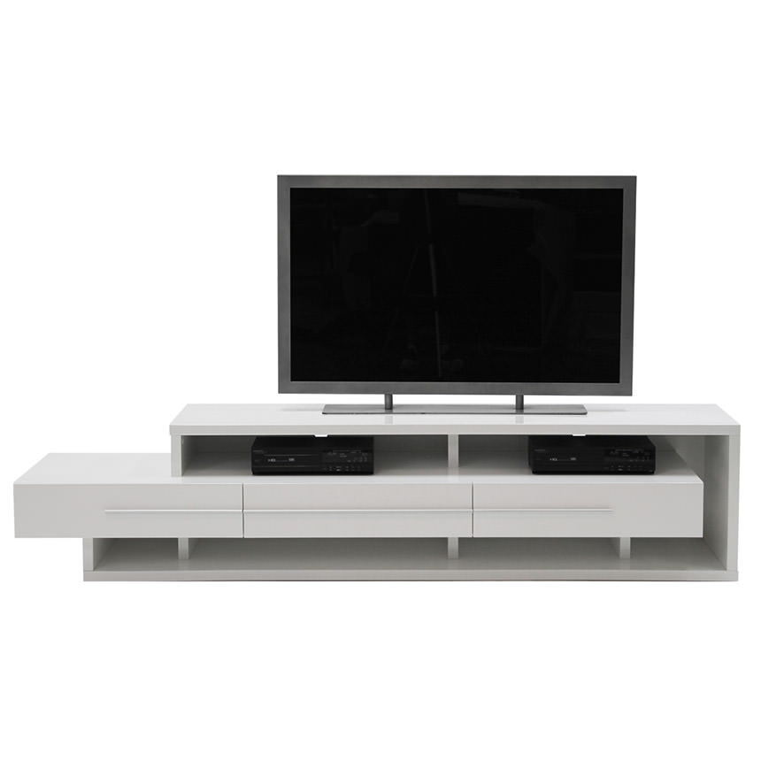 Avanti White TV Stand  alternate image, 3 of 6 images.