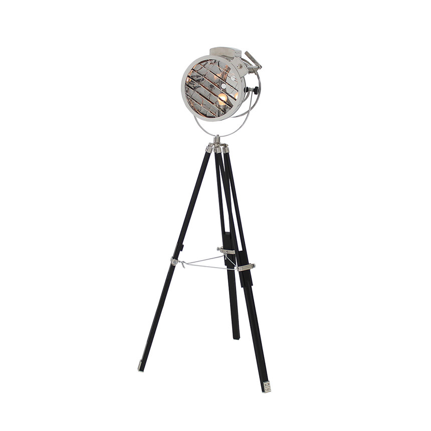 Old Hollywood Sealight Black Floor Lamp