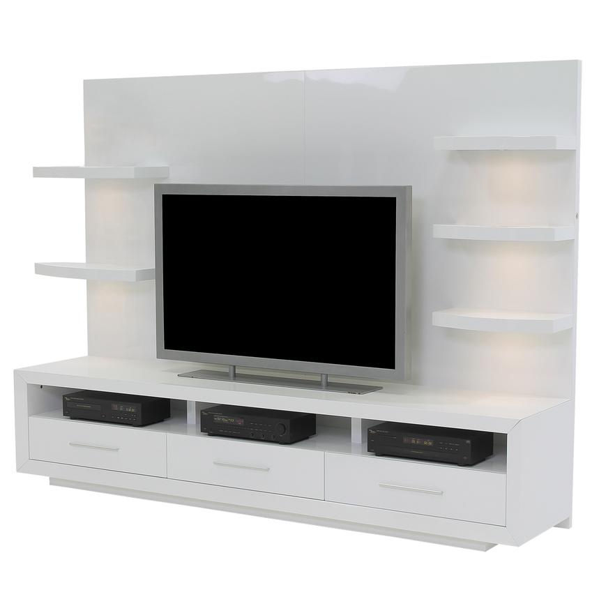Contour I White Wall Unit El Dorado Furniture