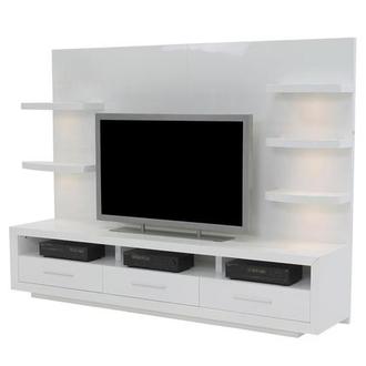 Wall Entertainment Units El Dorado Contour I White Wall Unit