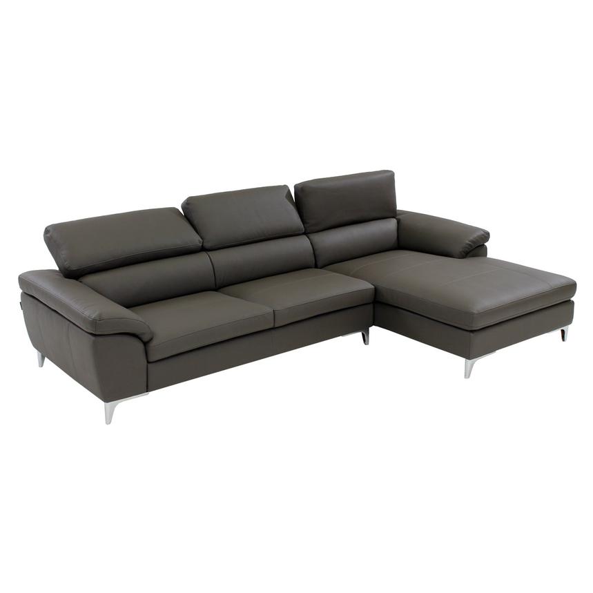 Costa Gray Corner Sofa w/Right Chaise El Dorado Furniture
