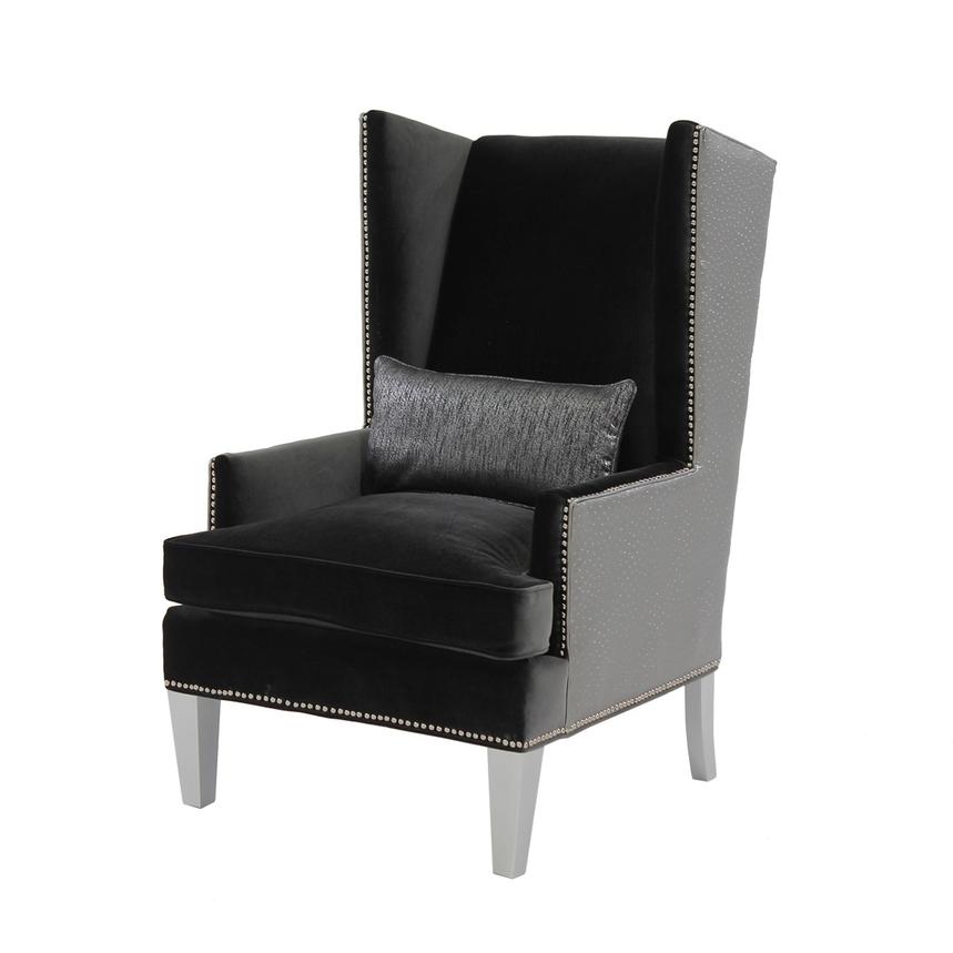 Laura Dark Gray Accent Chair  main image, 1 of 7 images.