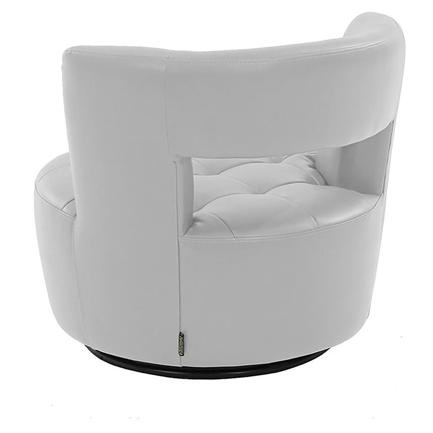 Noale White Swivel Accent Chair El Dorado Furniture
