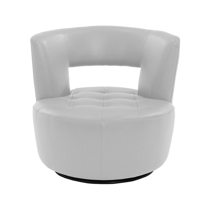 Noale White Swivel Accent Chair El Dorado Furniture