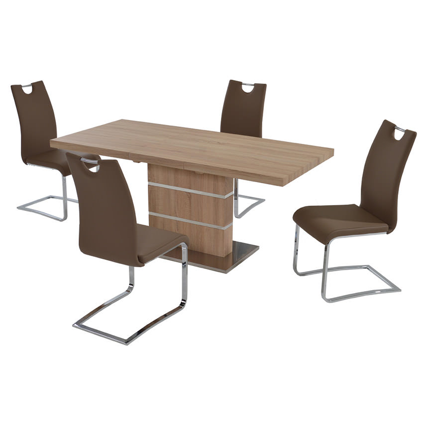 Lorange/Josseline Taupe 5-Piece Dining Set  main image, 1 of 9 images.