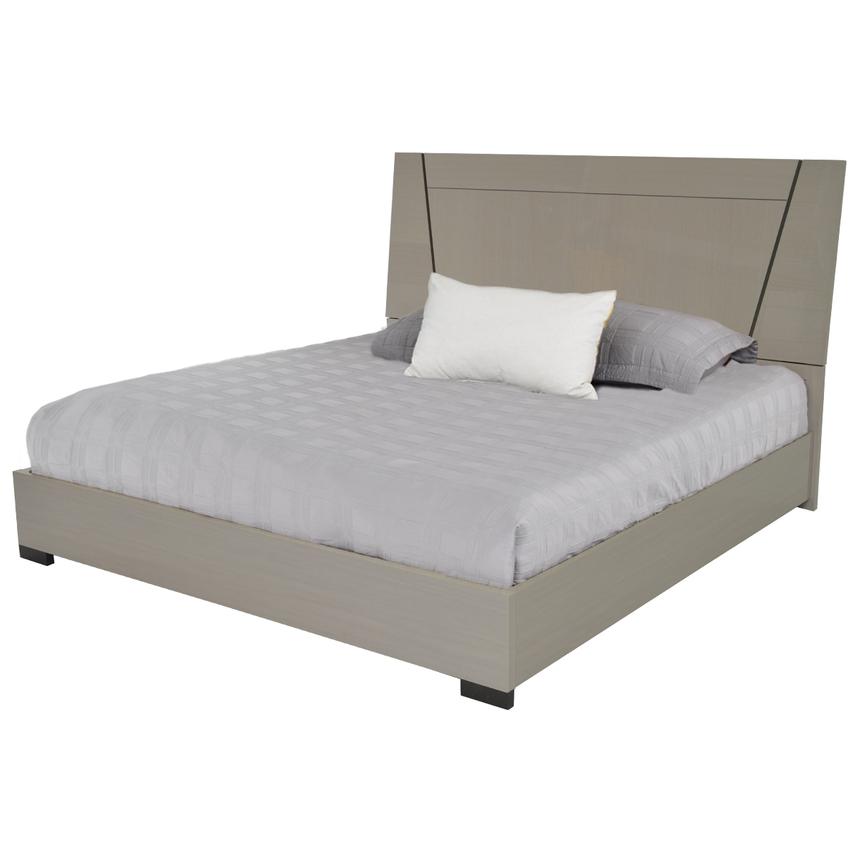 Mont Blanc Gray King Panel Bed  main image, 1 of 8 images.