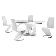 Stop 36/38 White 5-Piece Dining Set  main image, 1 of 12 images.