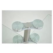 Square Clear Silver Side Table  alternate image, 3 of 4 images.