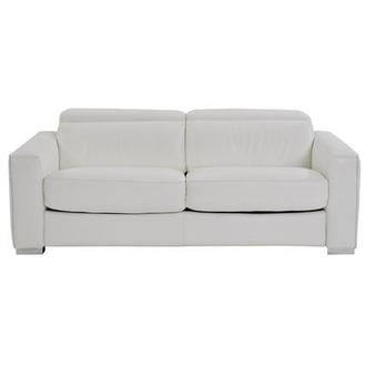 Bay Harbor White Leather Sleeper w/Right Chaise | El Dorado Furniture