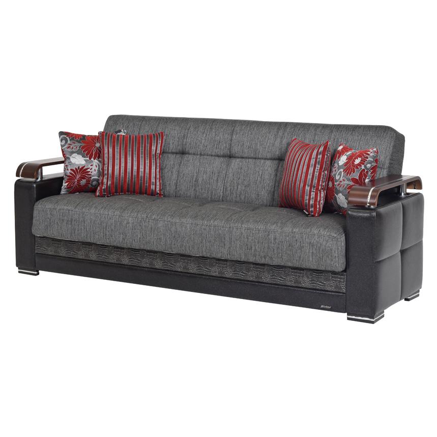 Ekol Gray Futon Sofa W Storage El Dorado Furniture