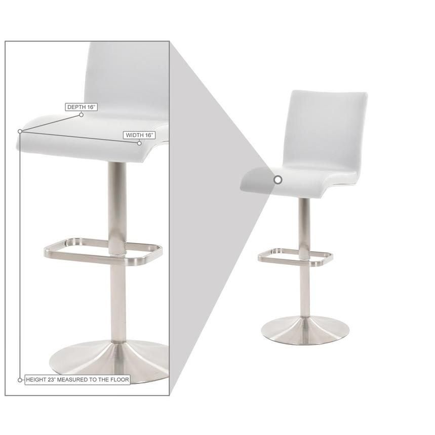 Fogo White Adjustable Stool  alternate image, 9 of 9 images.