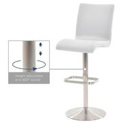 Fogo White Adjustable Stool  alternate image, 8 of 9 images.