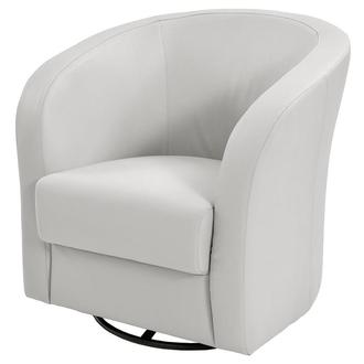 Delia White Accent Chair