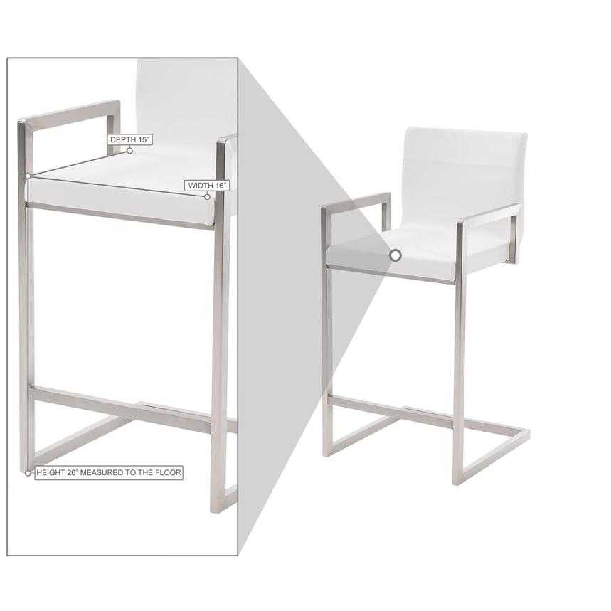 Carlyn White Counter Stool alternate image, 5 of 5 images.