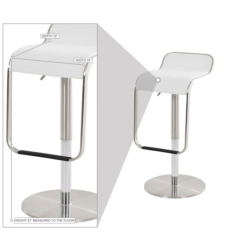 Binx White Adjustable Stool alternate image, 7 of 7 images.