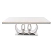 Lillian Silver Rectangular Dining Table  alternate image, 3 of 6 images.