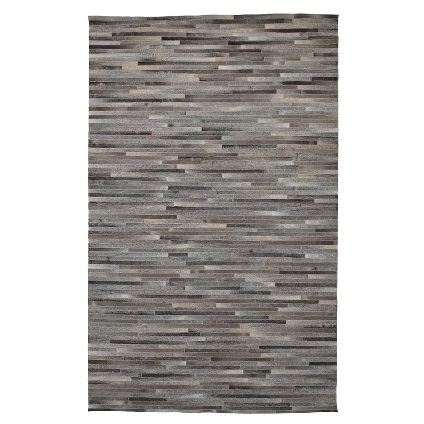 Capri Gray Cowhide Patchwork 5' x 8' Area Rug  main image, 1 of 4 images.