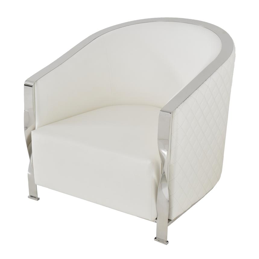 Maxi White Accent Chair  main image, 1 of 6 images.