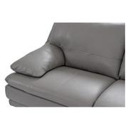 Rio Light Gray Leather Corner Sofa w/Right Chaise  alternate image, 3 of 8 images.