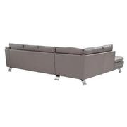 Rio Light Gray Leather Corner Sofa w/Left Chaise  alternate image, 2 of 8 images.