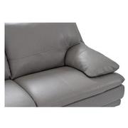 Rio Light Gray Leather Corner Sofa w/Left Chaise  alternate image, 3 of 8 images.