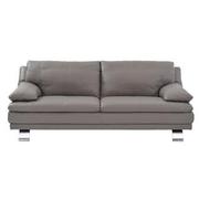 Rio Light Gray Leather Sofa  alternate image, 2 of 8 images.